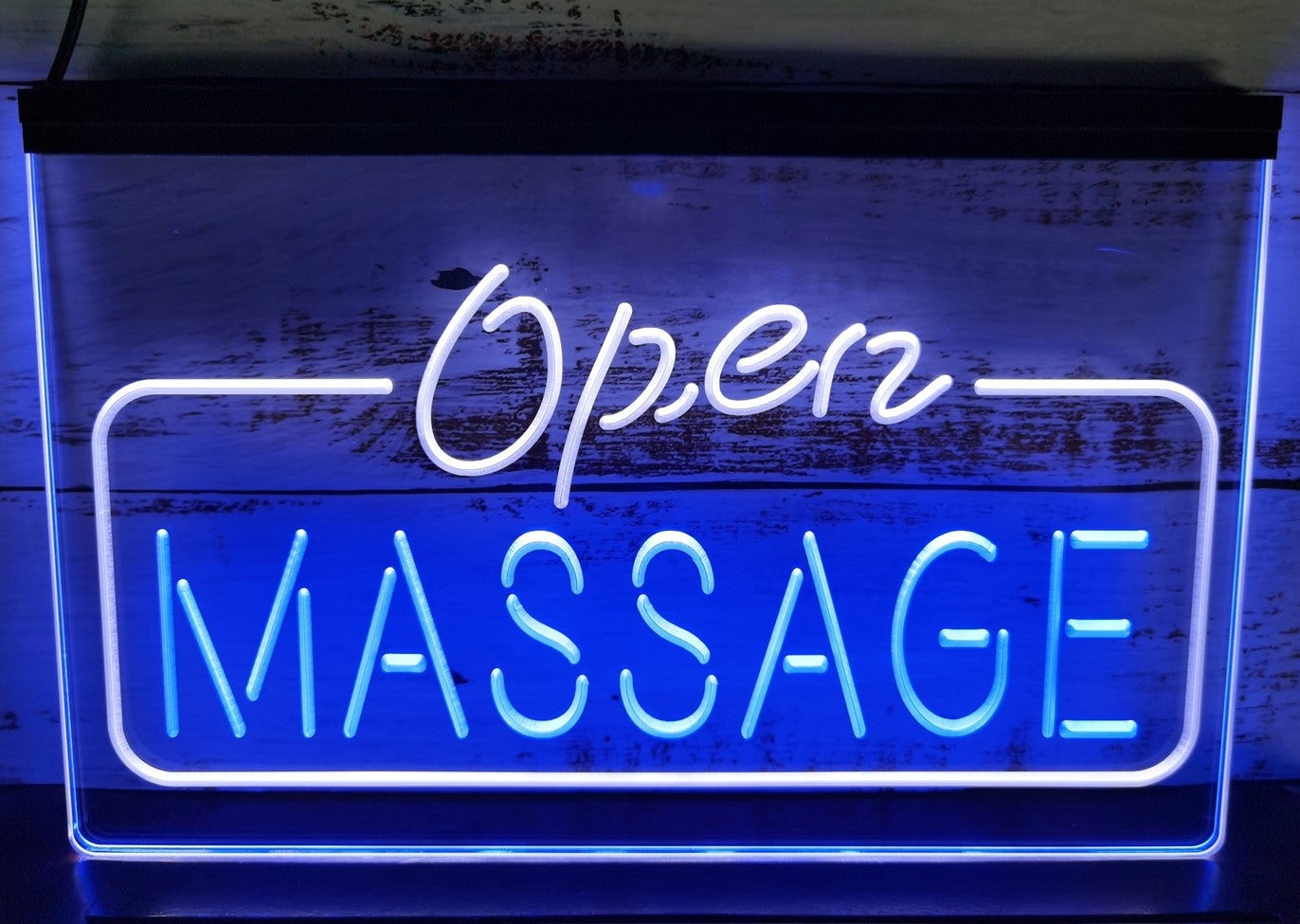 Open Massage Led Neon Sign Dual Color Massage Salon Decor