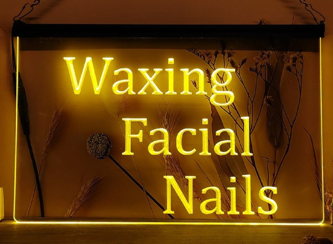 Waxing Facial Nails Led Neon Sign Spa Beauty Salon Decor