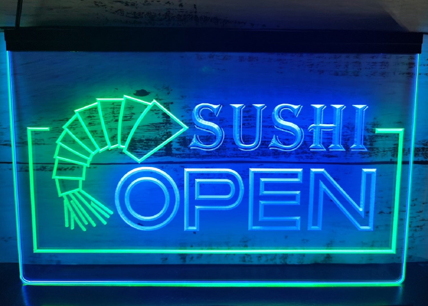 Sushi Open Led Neon Sign Dual Color Sushi Japanese Restaurant Decor