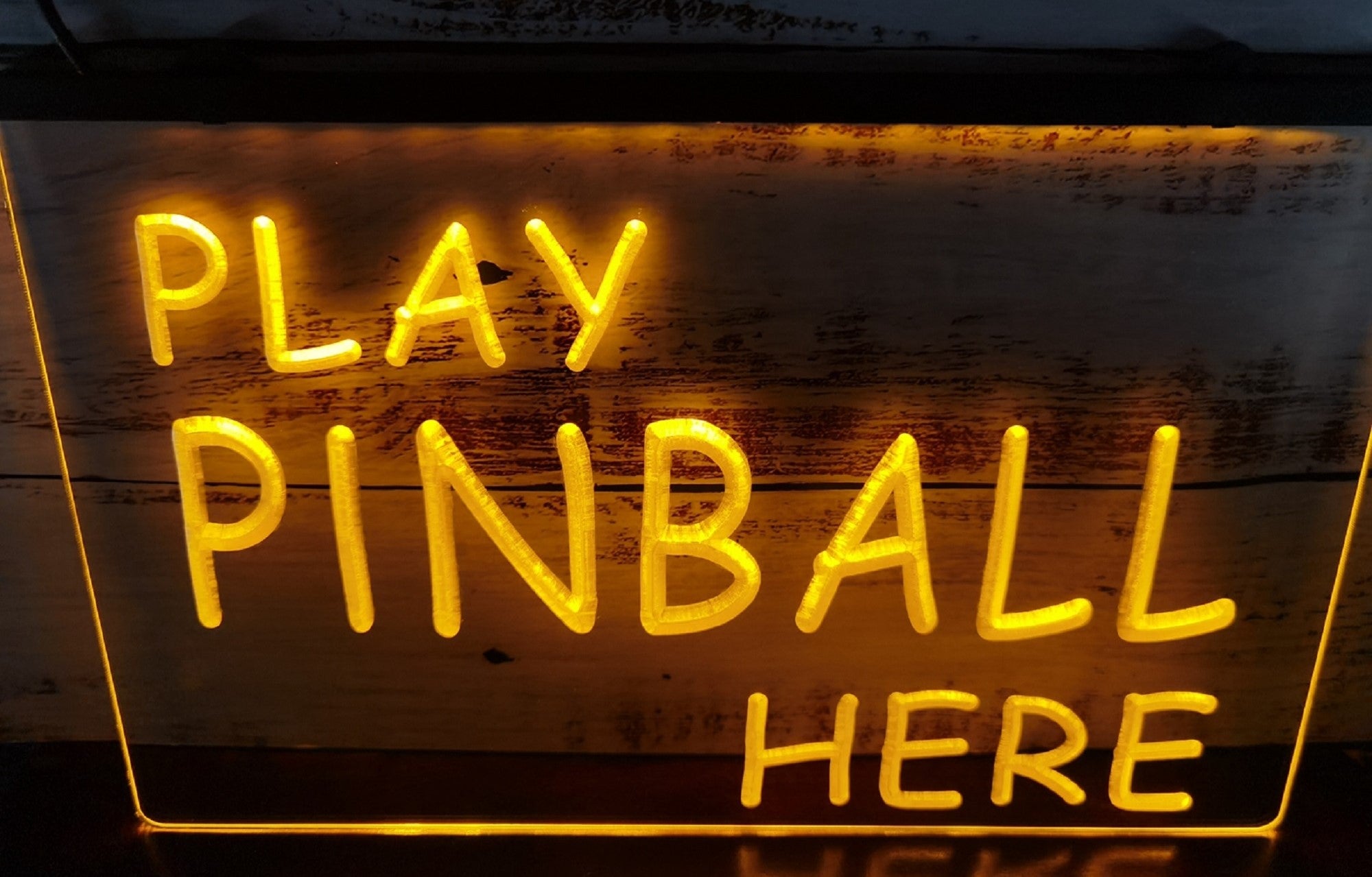 Play Pinball Here Led Neon Sign Arcade Pinball Shop Decor