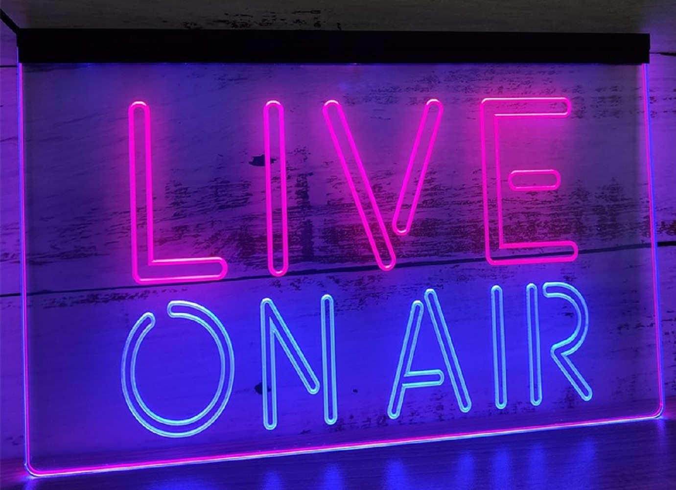 Live On Air Led Neon Sign Dual Color Home Radio TV Studio Music Studio Decor