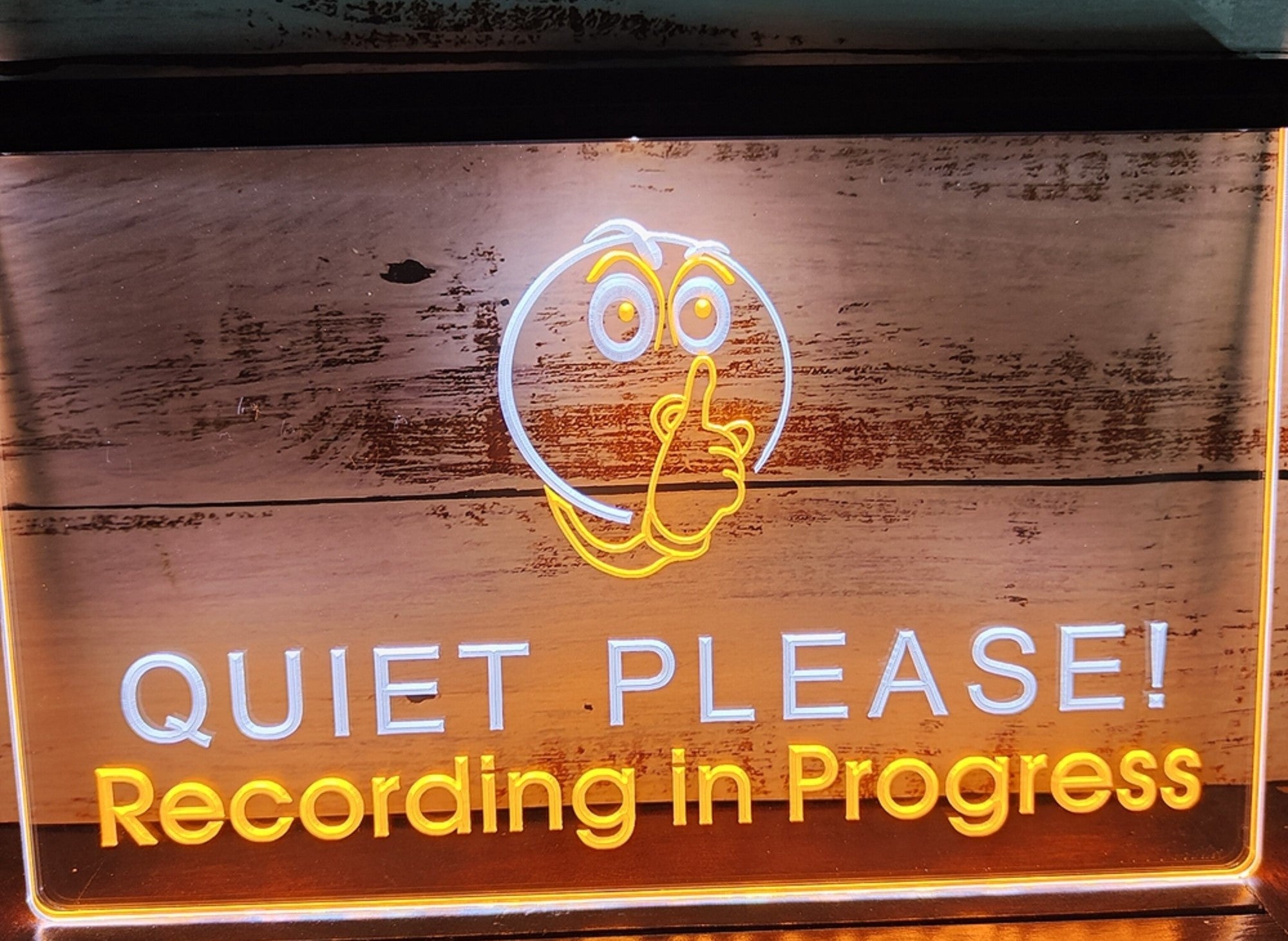 Quiet Please Recording In Progress Led Neon Sign Dual Color Home Music Room Studio Decor