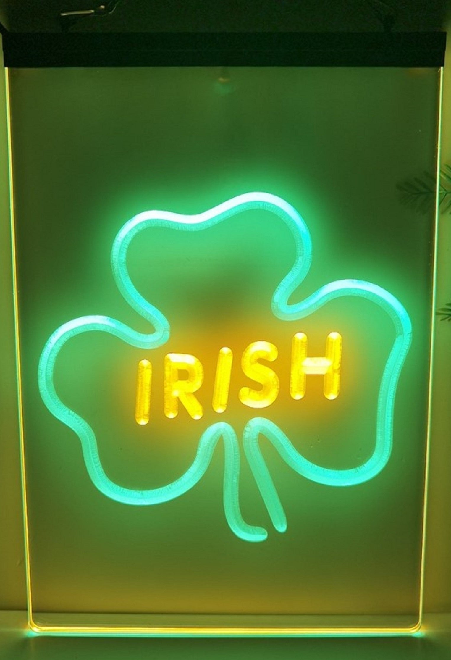 Shamrock Ireland Led Neon Sign Dual Color Wall Hanging Or Desktop Decor