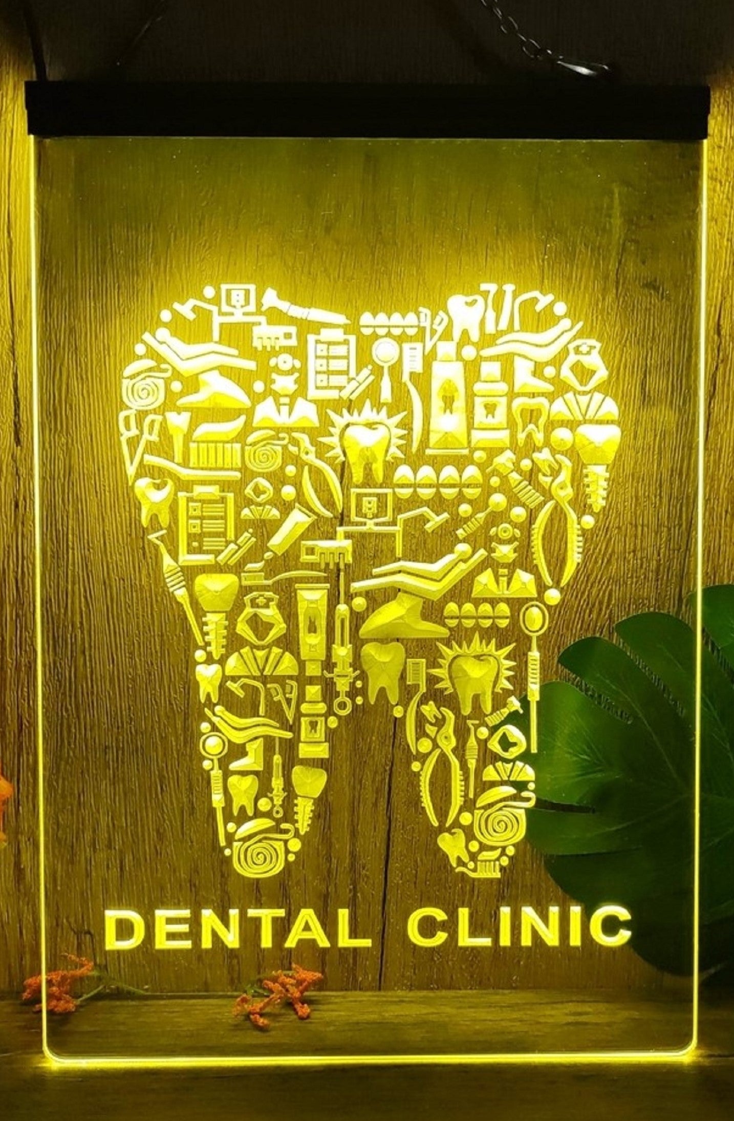 Dental Clinic Led Neon Sign Dentist Clinic Decor Wall Hanging Desktop