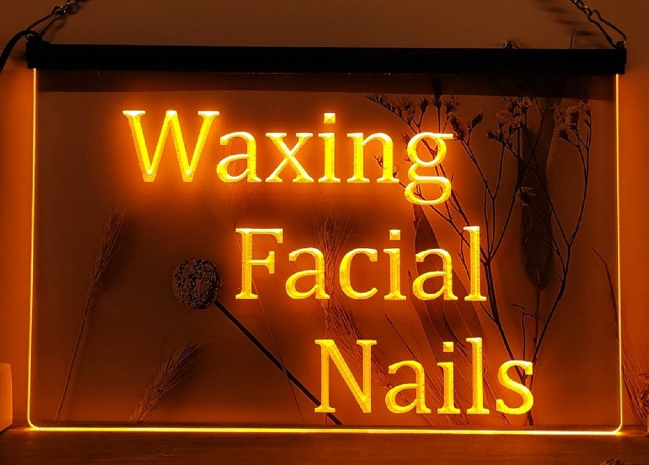 Waxing Facial Nails Led Neon Sign Spa Beauty Salon Decor