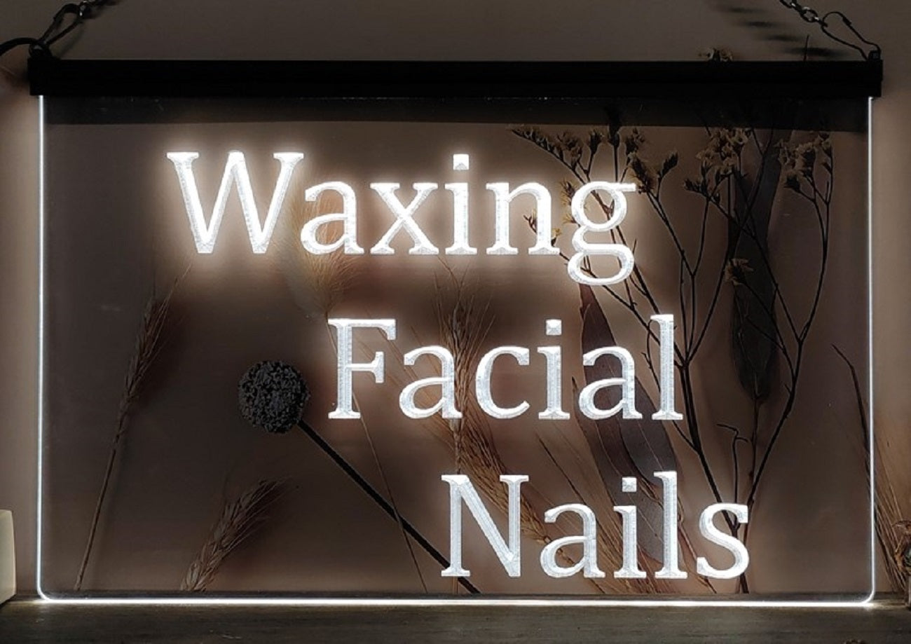 Waxing Facial Nails Led Neon Sign Spa Beauty Salon Decor