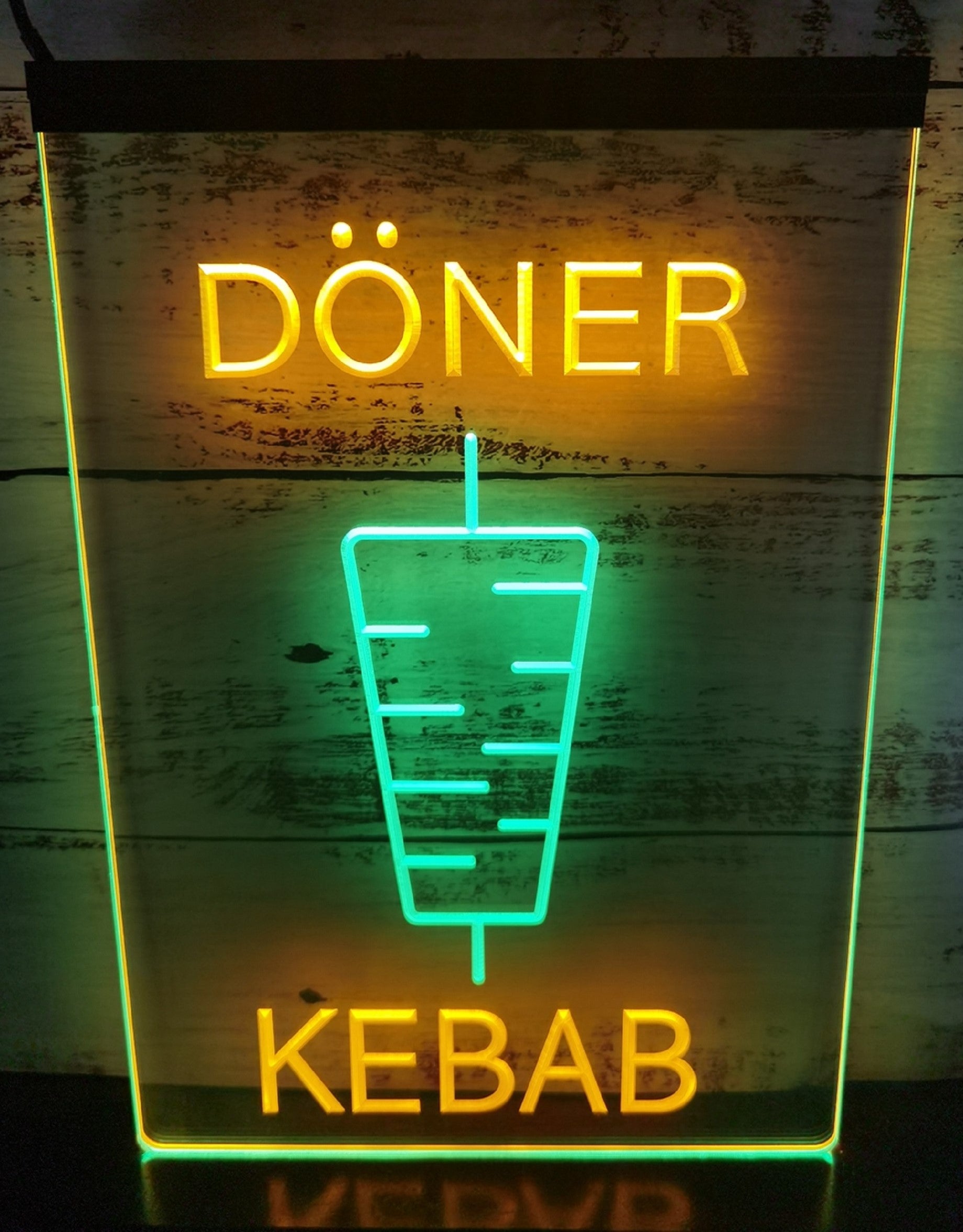 Doner Kebab Led Neon Sign Dual Color Kebab Turkish Lebanese Restaurant Decor