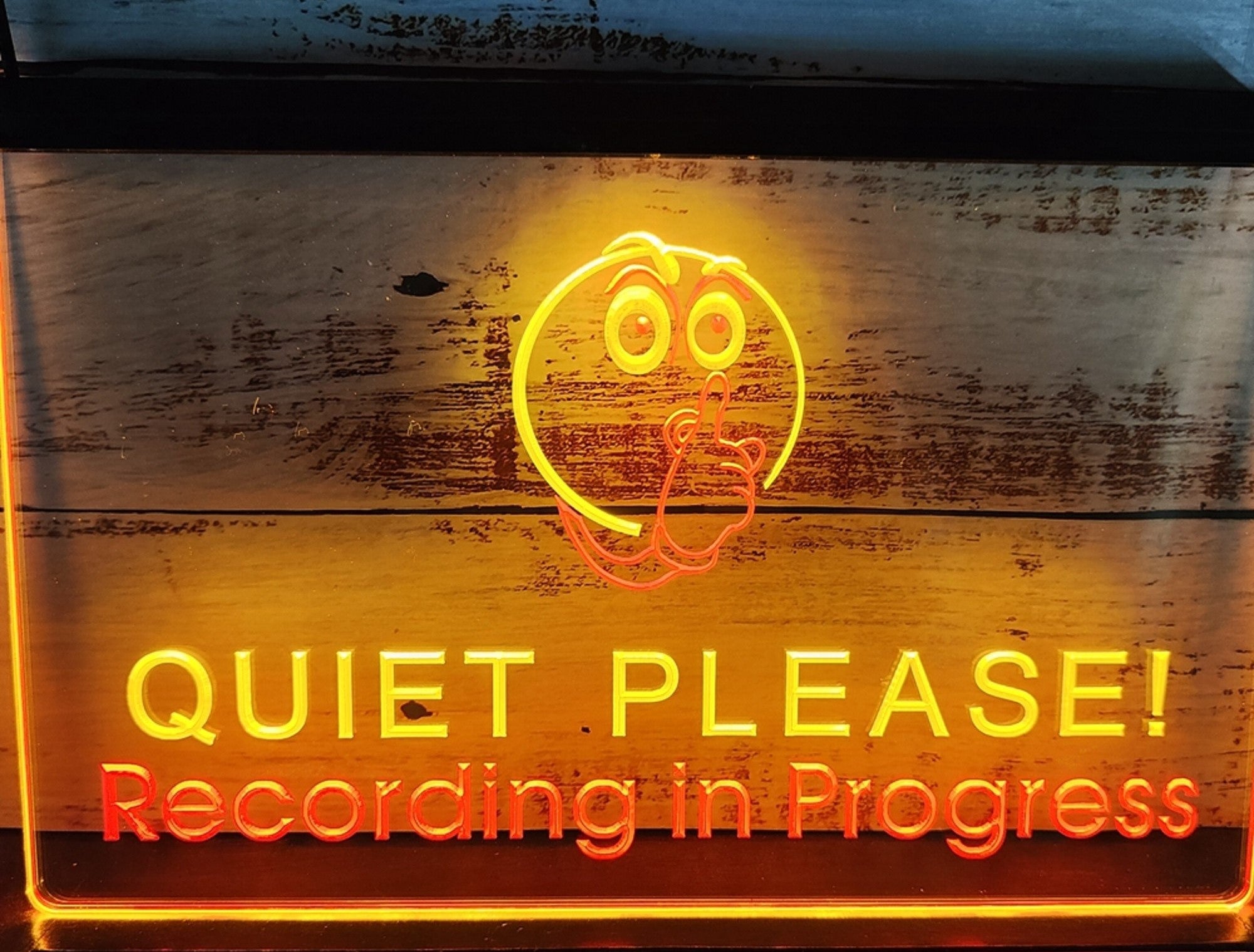 Quiet Please Recording In Progress Led Neon Sign Dual Color Home Music Room Studio Decor