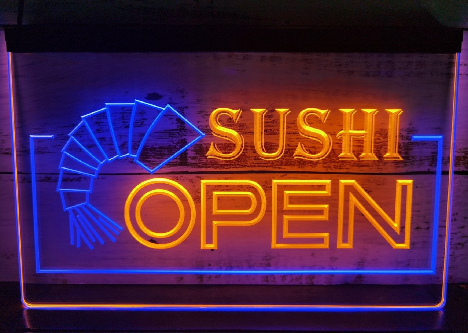 Sushi Open Led Neon Sign Dual Color Sushi Japanese Restaurant Decor