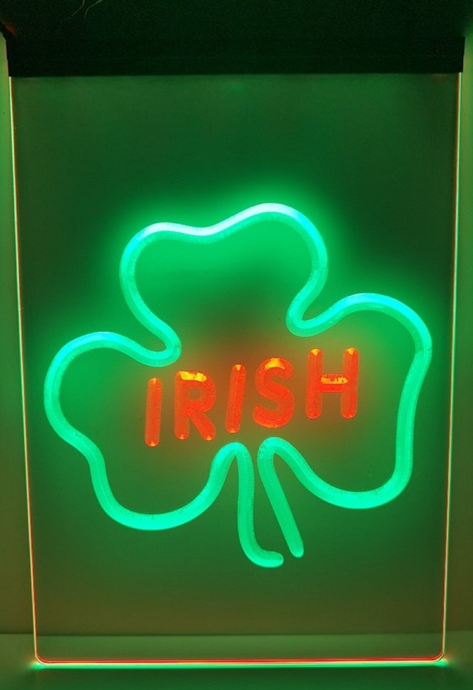 Shamrock Ireland Led Neon Sign Dual Color Wall Hanging Or Desktop Decor