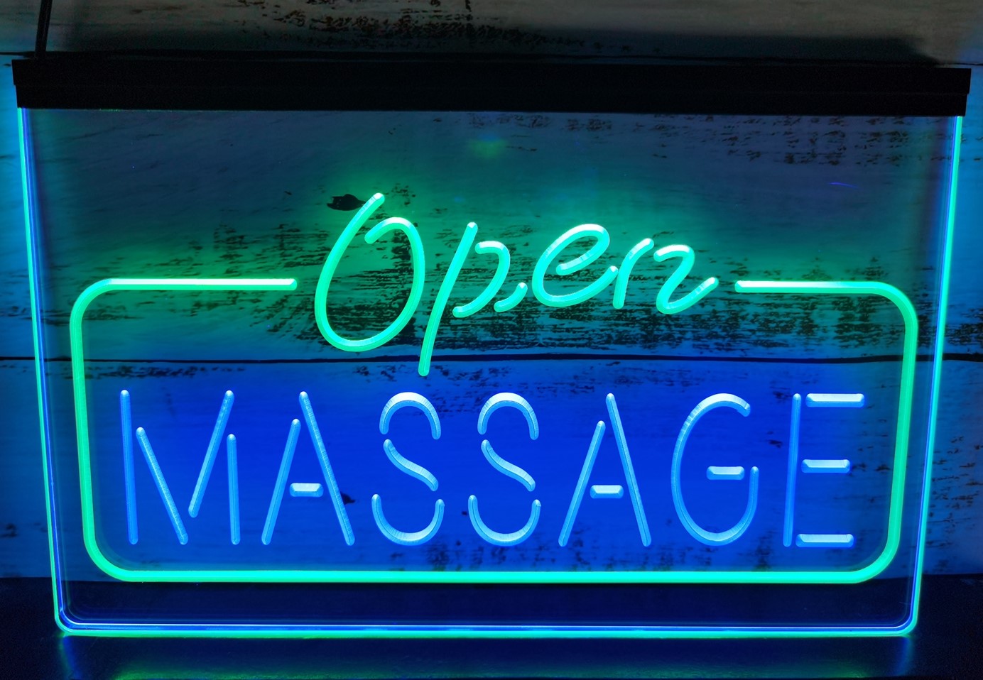 Open Massage Led Neon Sign Dual Color Massage Salon Decor