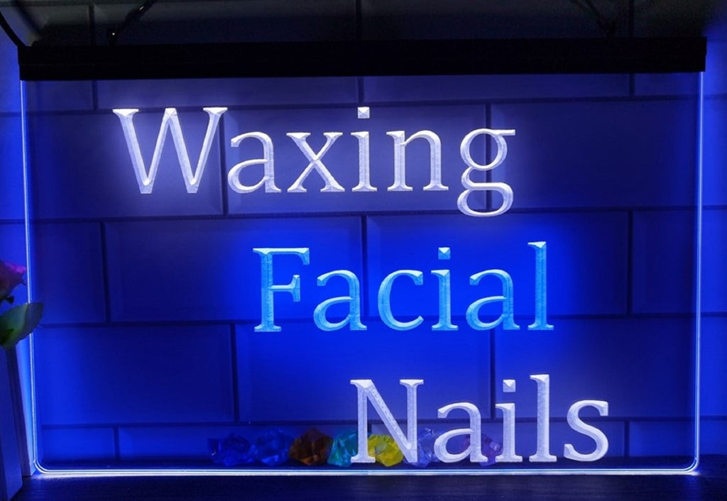 Waxing Facial Nails Led Neon Sign Dual Color Spa Beauty Salon Decor