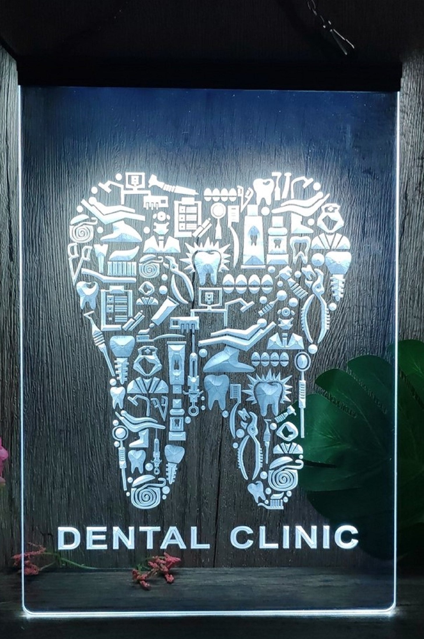 Dental Clinic Led Neon Sign Dentist Clinic Decor Wall Hanging Desktop
