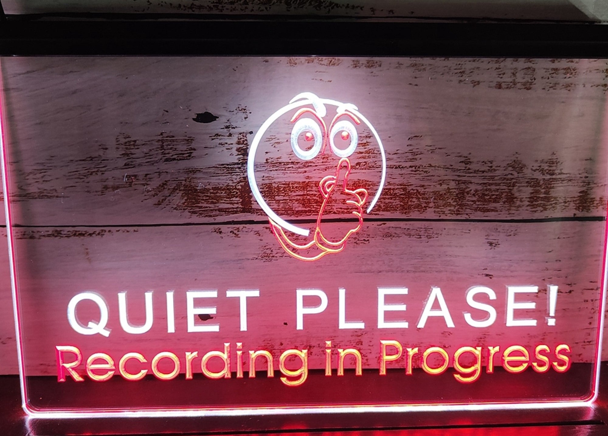 Quiet Please Recording In Progress Led Neon Sign Dual Color Home Music Room Studio Decor