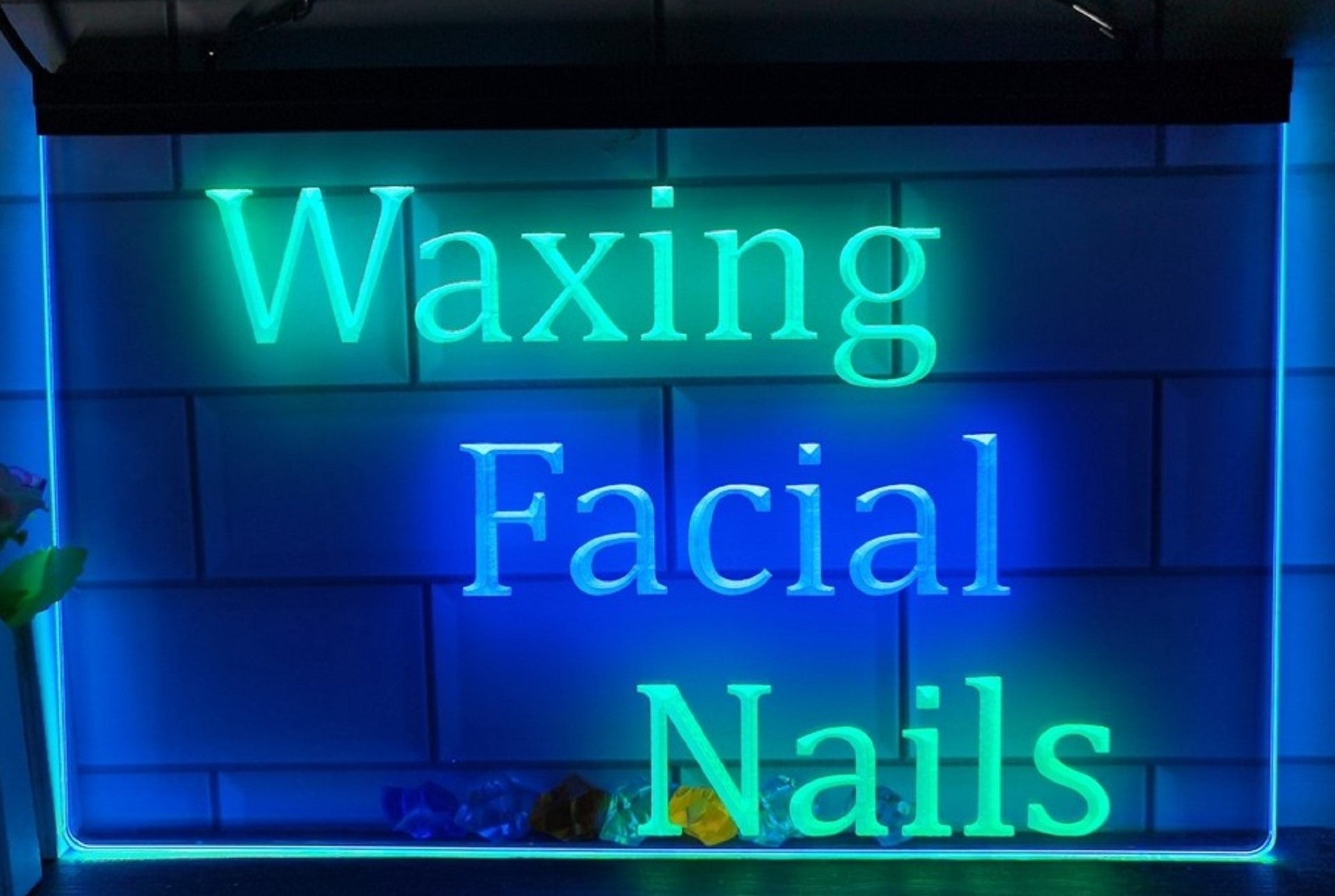 Waxing Facial Nails Led Neon Sign Dual Color Spa Beauty Salon Decor