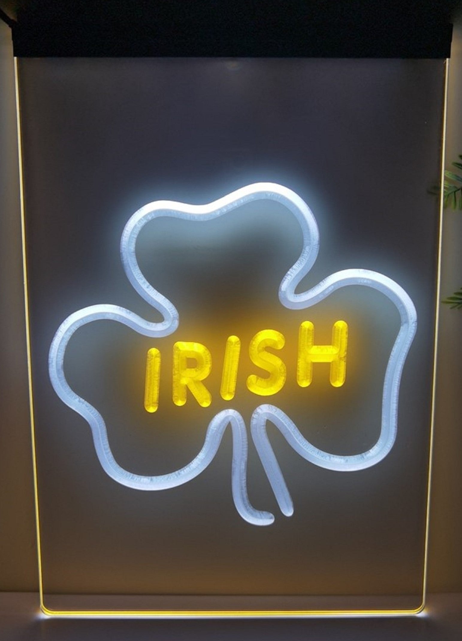 Shamrock Ireland Led Neon Sign Dual Color Wall Hanging Or Desktop Decor
