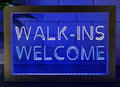 Walk INs Welcome Led Neon Sign Framed Shop Store Coffee Shop Restaurant Decor
