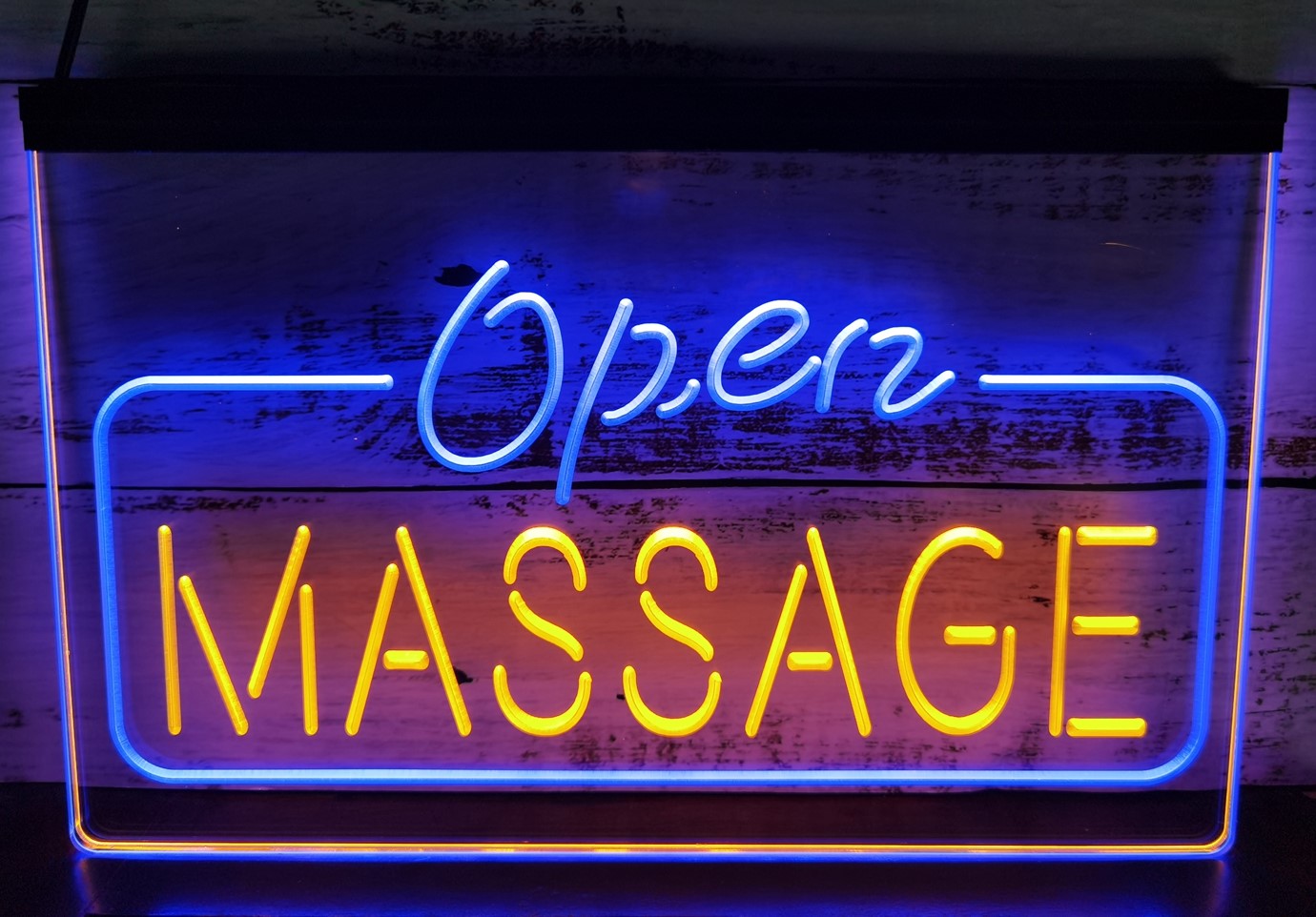 Open Massage Led Neon Sign Dual Color Massage Salon Decor