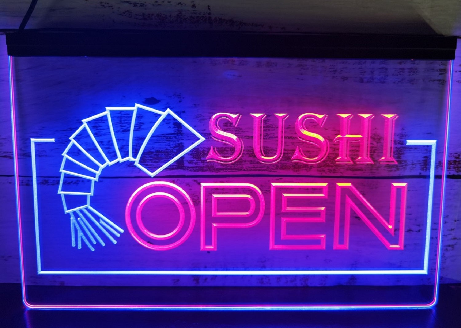 Sushi Open Led Neon Sign Dual Color Sushi Japanese Restaurant Decor
