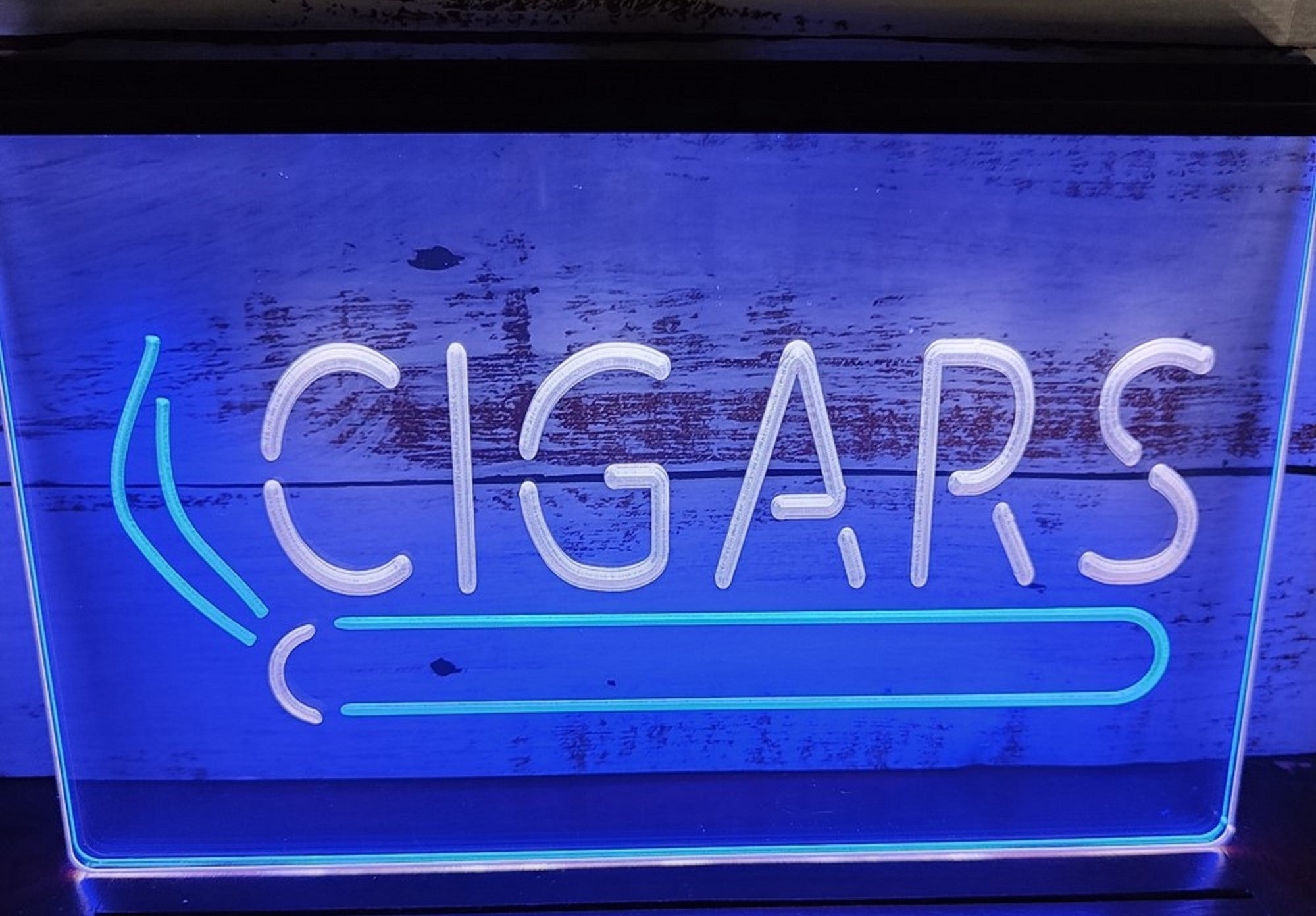 Cigars Smoking Led Neon Sign Dual Color Cigar Lounge Cigar Vape Smoke Shop Decor