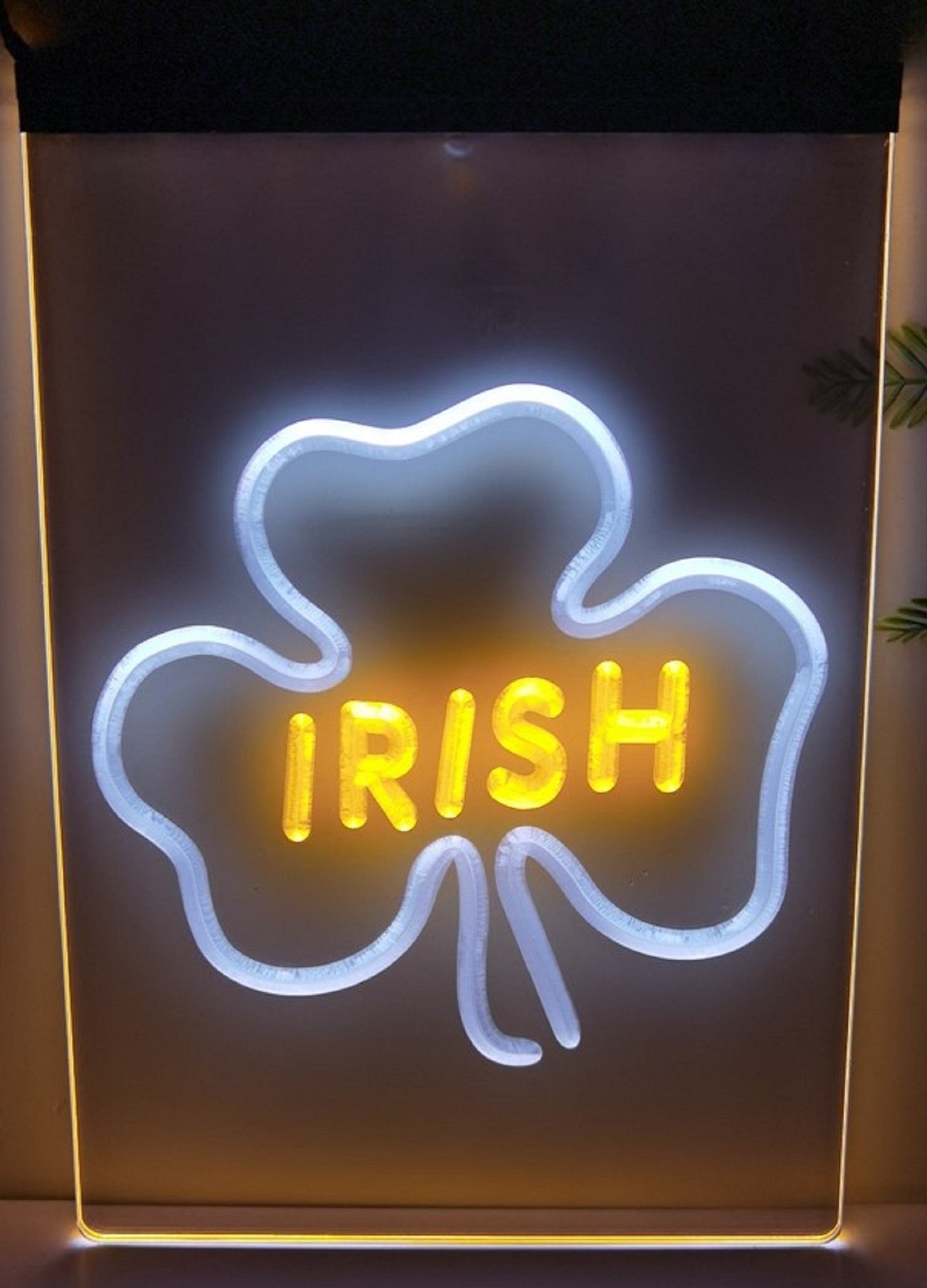 Shamrock Ireland Led Neon Sign Dual Color Wall Hanging Or Desktop Decor