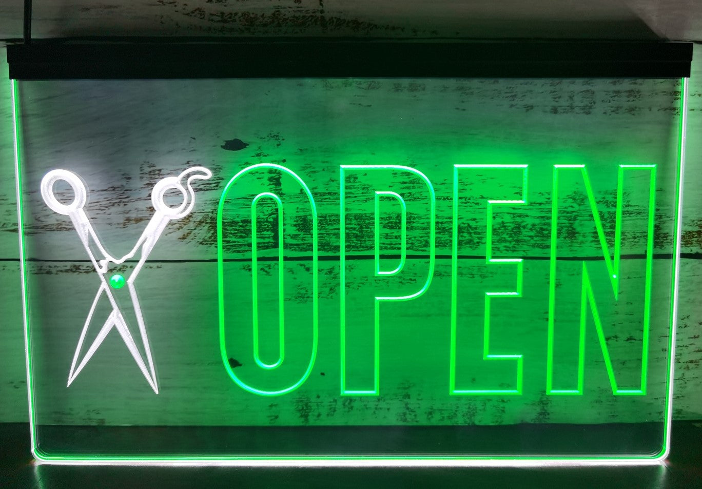 Barber Salon Open Led Neon Sign Dual Color Barber Shop Haircut Salon Decor