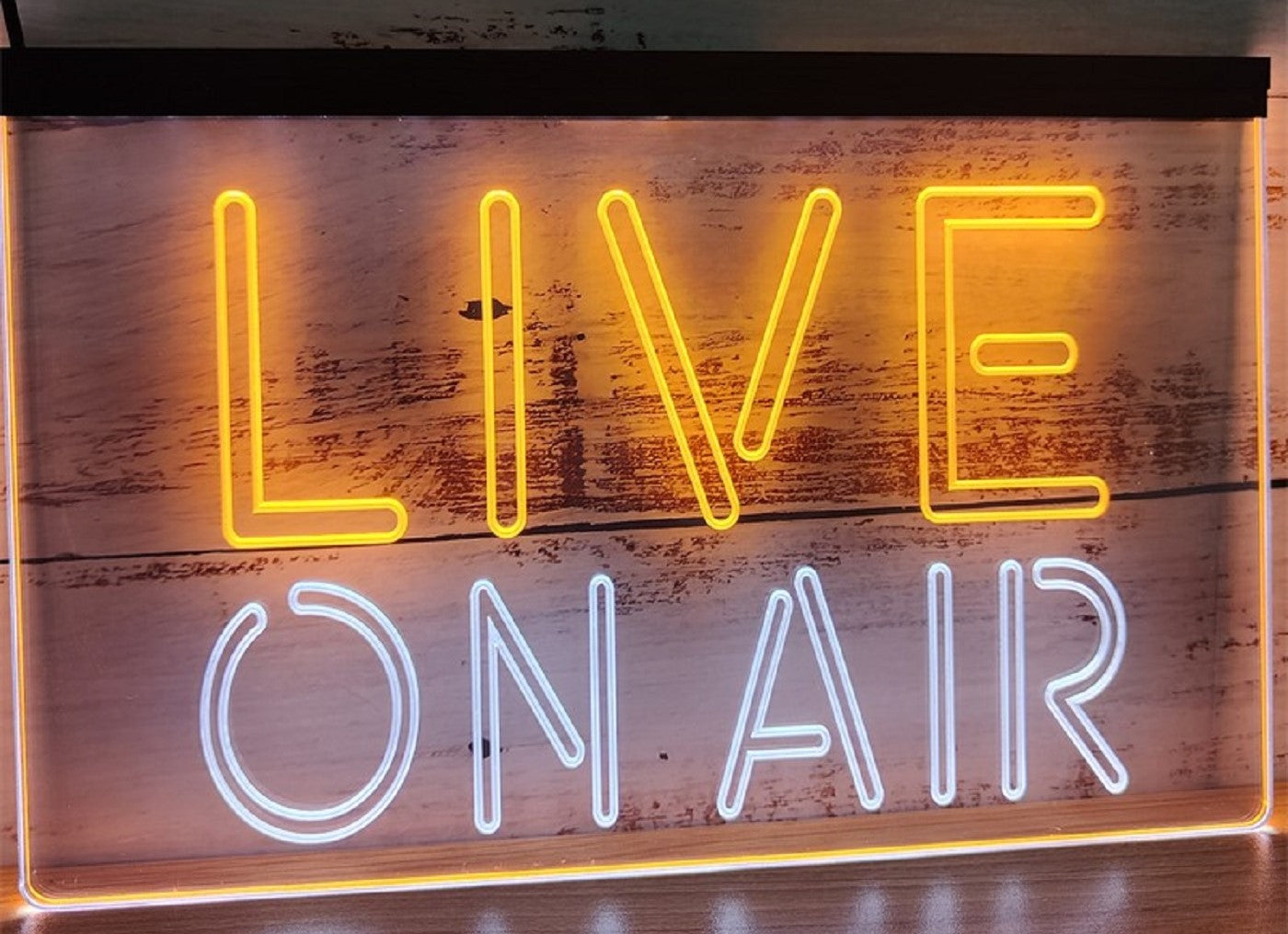 Live On Air Led Neon Sign Dual Color Home Radio TV Studio Music Studio Decor