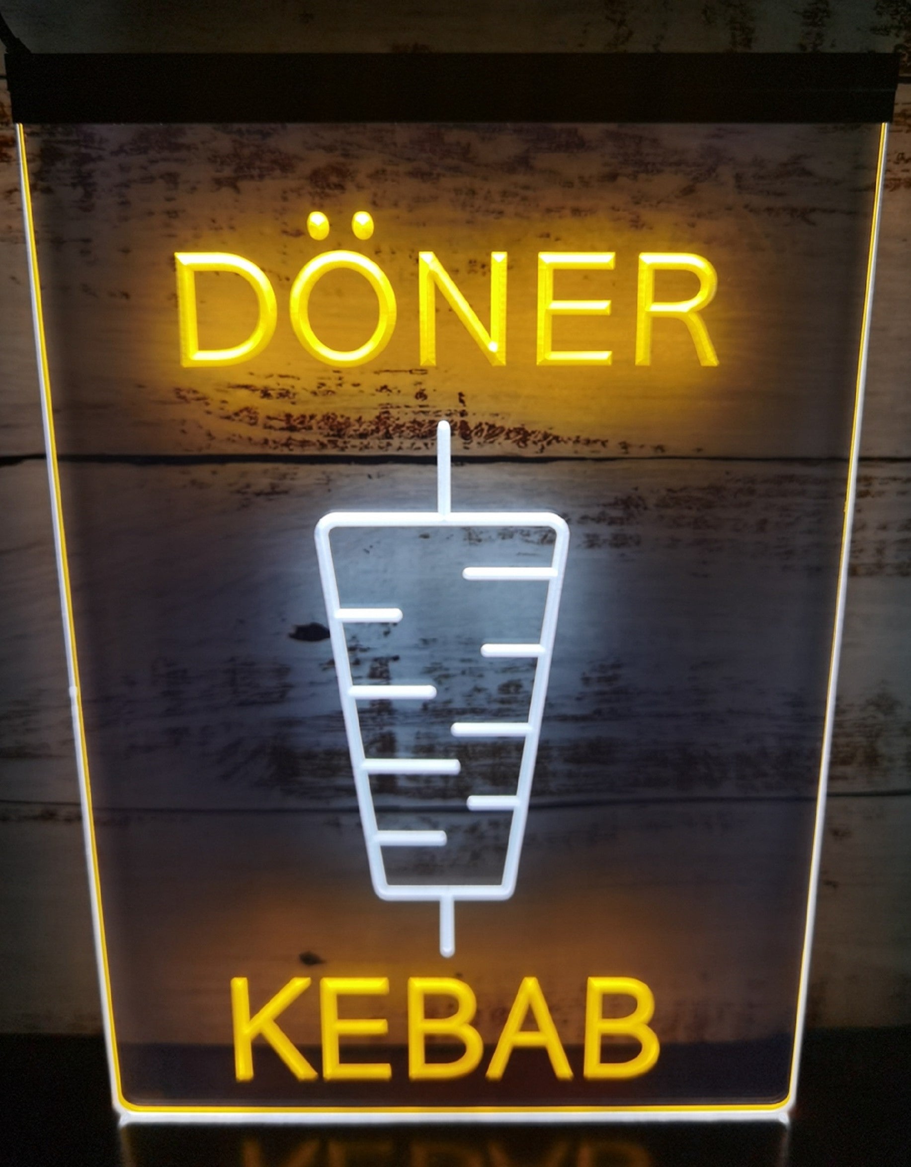 Doner Kebab Led Neon Sign Dual Color Kebab Turkish Lebanese Restaurant Decor