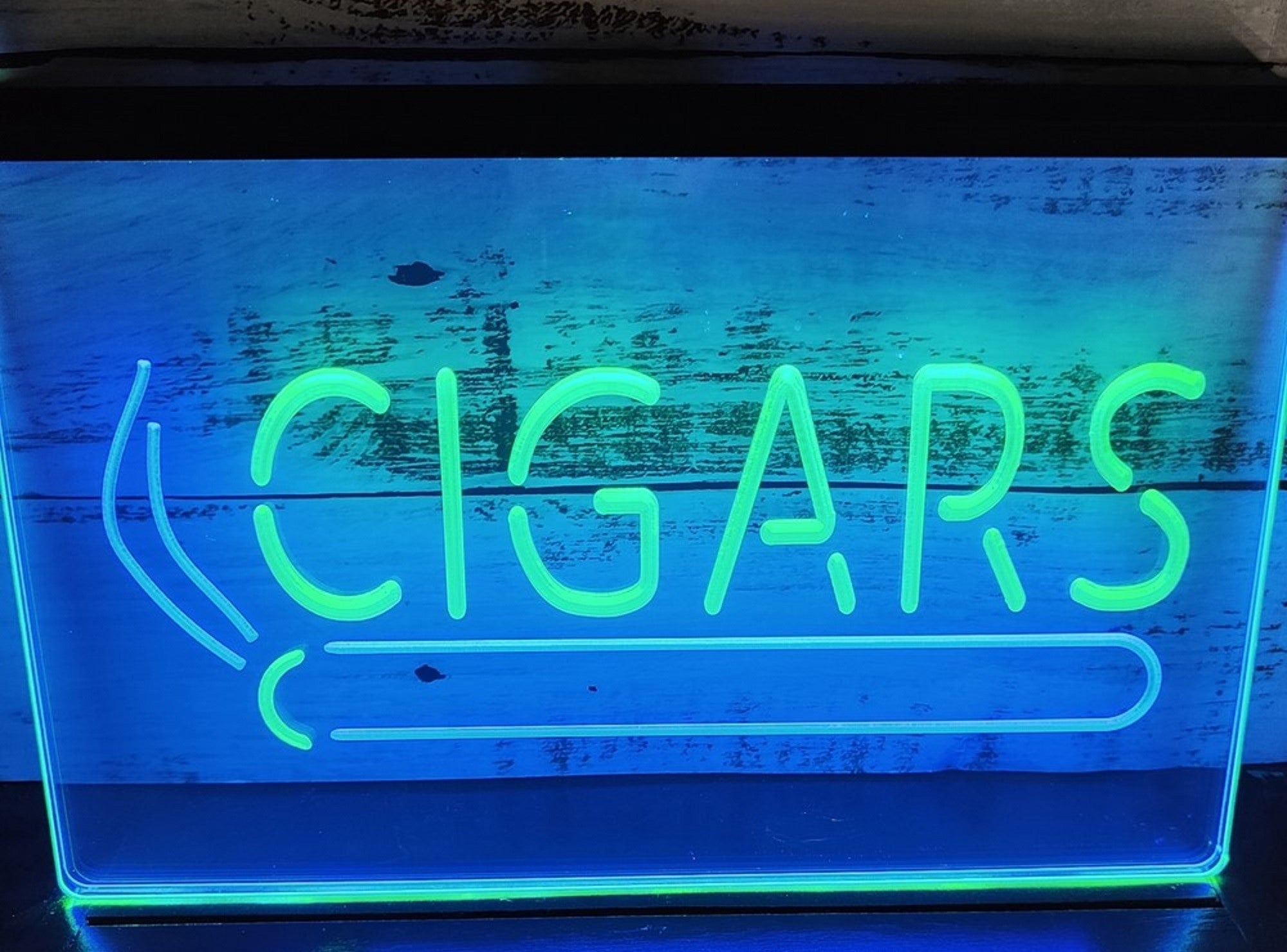 Cigars Smoking Led Neon Sign Dual Color Cigar Lounge Cigar Vape Smoke Shop Decor