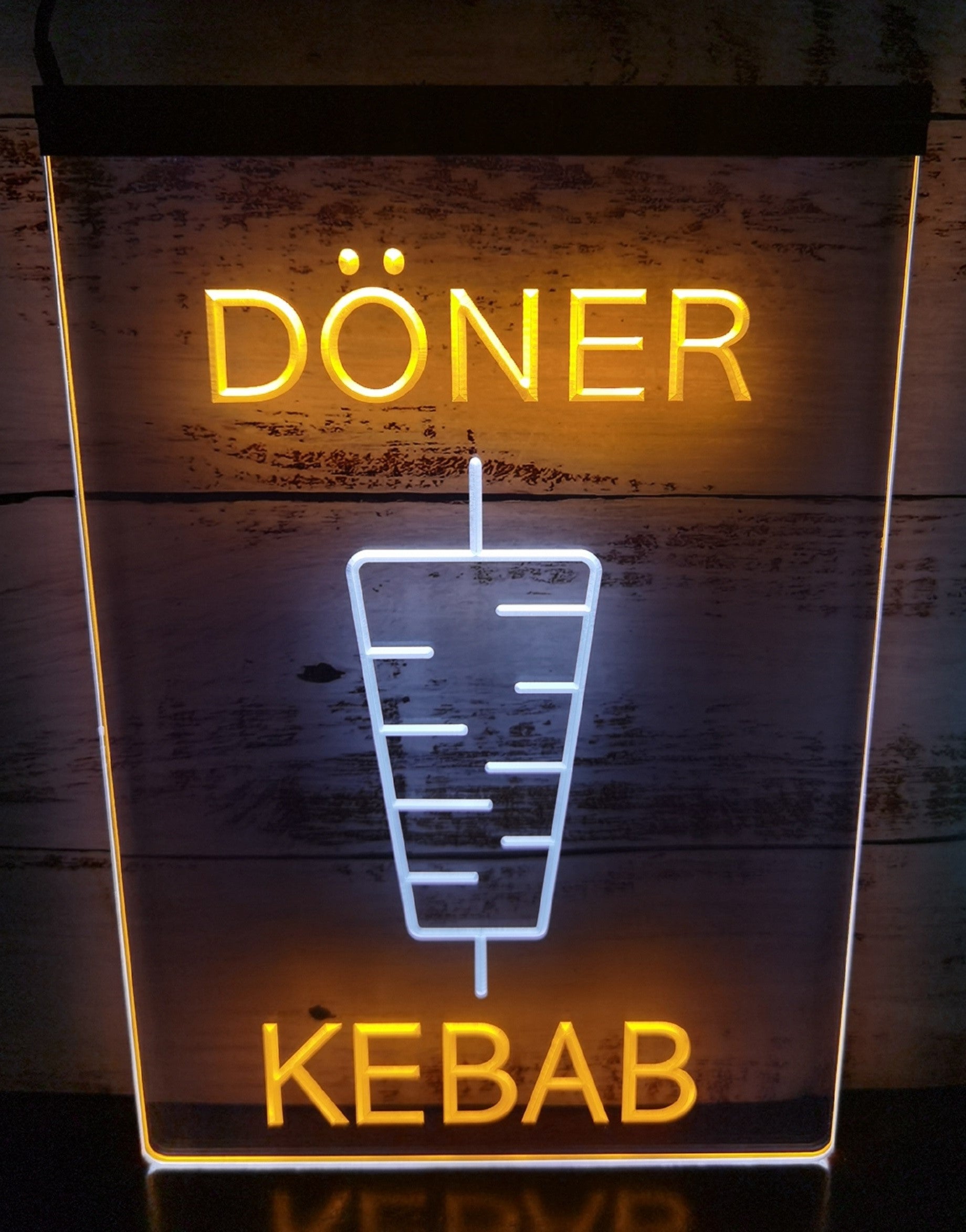 Doner Kebab Led Neon Sign Dual Color Kebab Turkish Lebanese Restaurant Decor