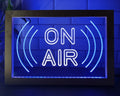 On Air Waves Led Neon Sign Framed Home Studio Room Audio Radio Studio Decor
