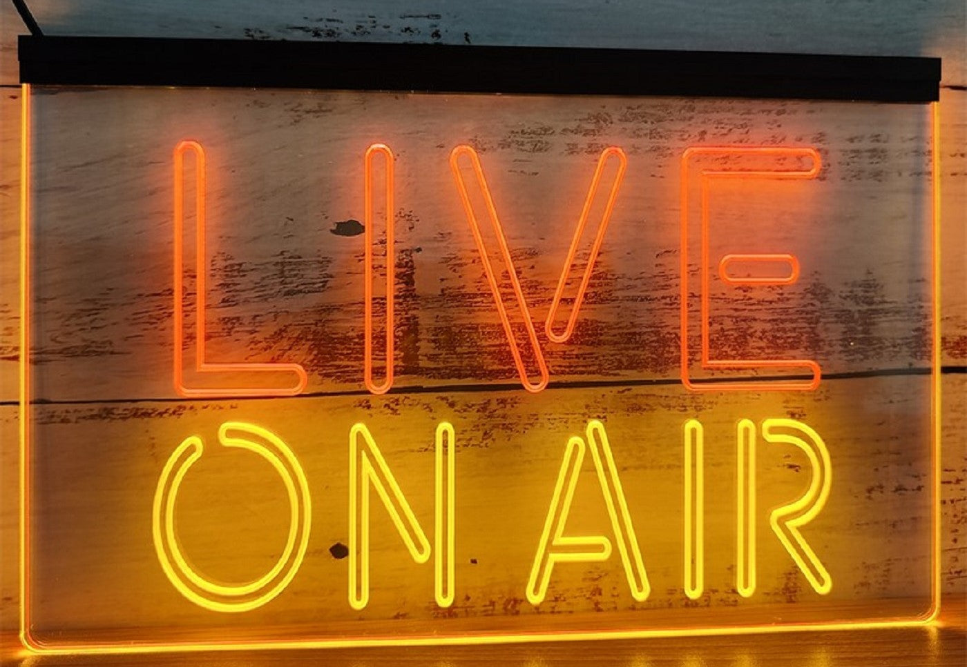 Live On Air Led Neon Sign Dual Color Home Radio TV Studio Music Studio Decor