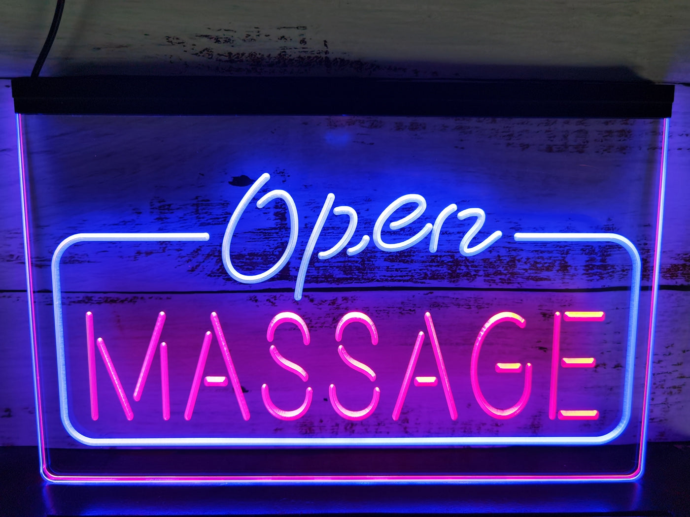 Open Massage Led Neon Sign Dual Color Massage Salon Decor
