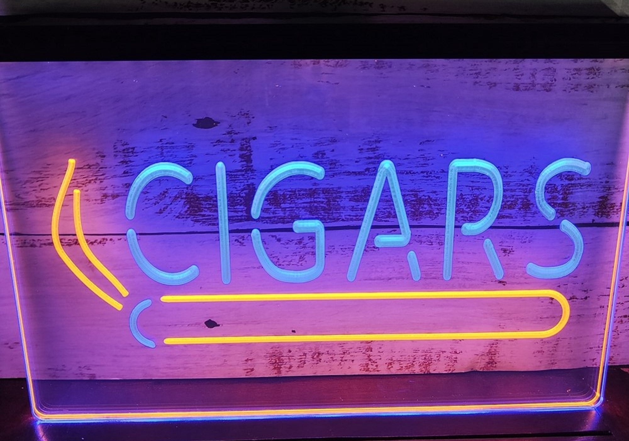 Cigars Smoking Led Neon Sign Dual Color Cigar Lounge Cigar Vape Smoke Shop Decor