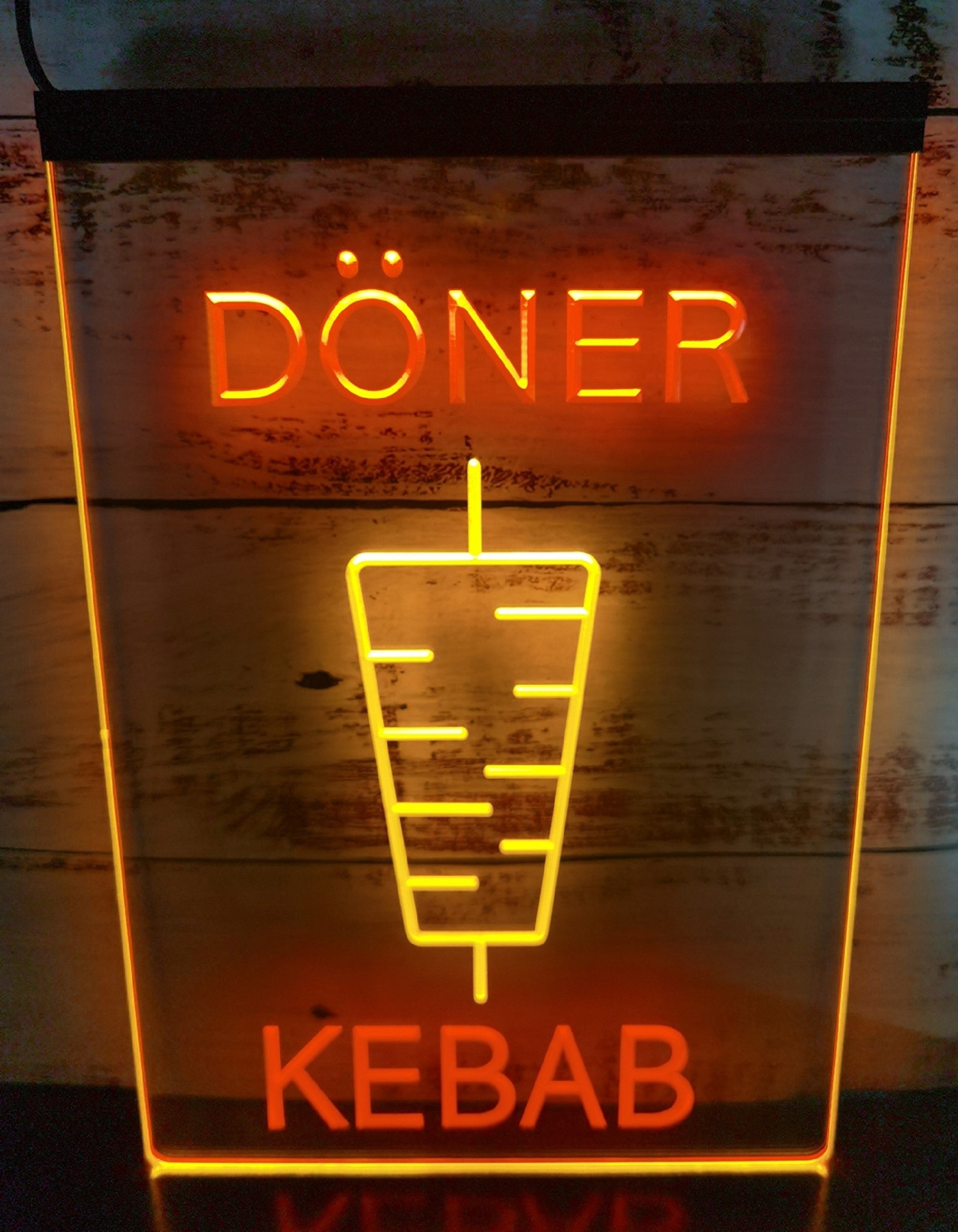 Doner Kebab Led Neon Sign Dual Color Kebab Turkish Lebanese Restaurant Decor