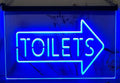 Toilet Arrow Led Neon Sign Store Restaurant Coffee Shop Office Decor
