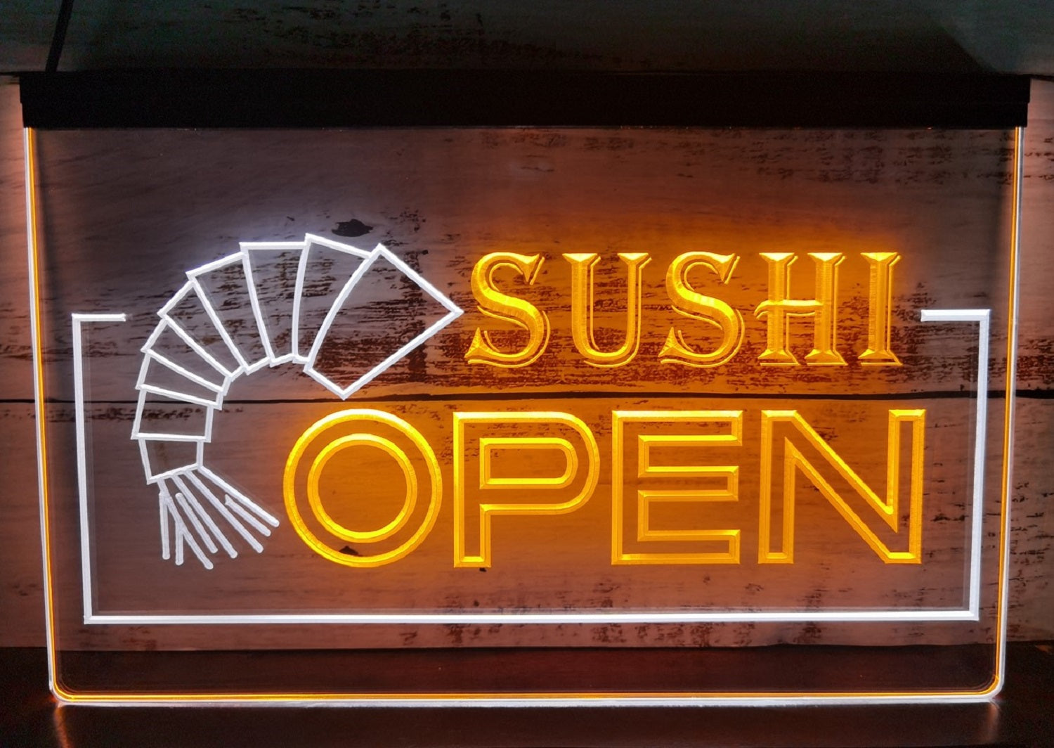 Sushi Open Led Neon Sign Dual Color Sushi Japanese Restaurant Decor