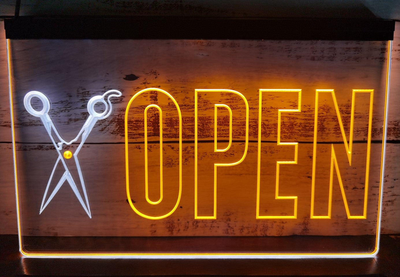 Barber Salon Open Led Neon Sign Dual Color Barber Shop Haircut Salon Decor
