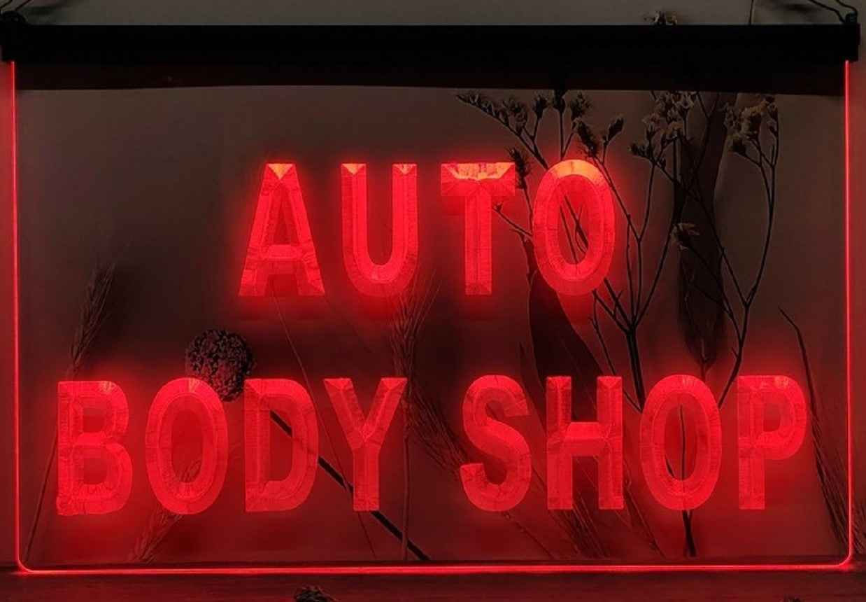 Auto Body Shop Led Neon Sign Car Garage Auto Repair Shop Decor