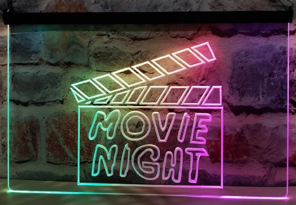 Movie Night Led Neon Sign Multi Mode Studio Cinema Theatre Home Movie Room Decor
