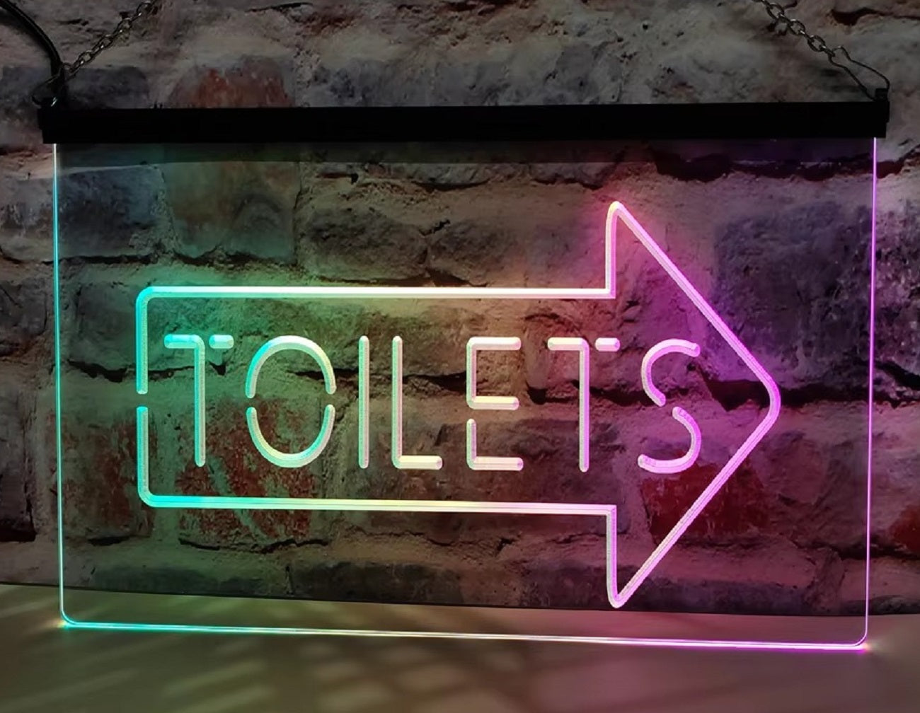Toilet Arrow Led Neon Sign Multi Mode Store Restaurant Coffee Shop Office Decor