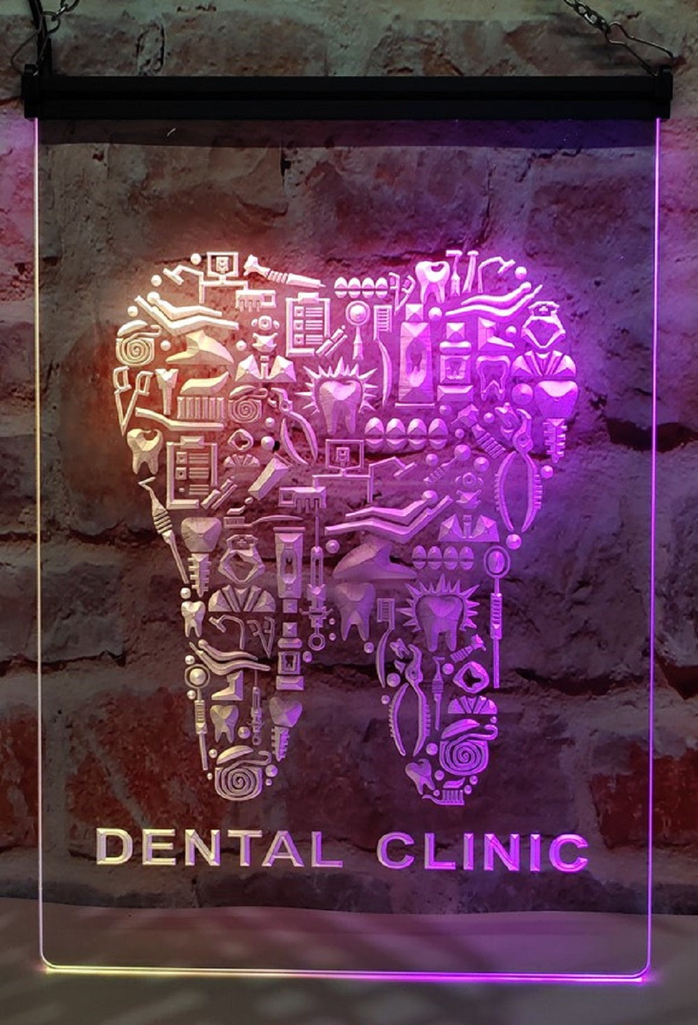 Dental Clinic Led Neon Sign Multimode Dentist Clinic Decor Wall Hanging Or Desktop