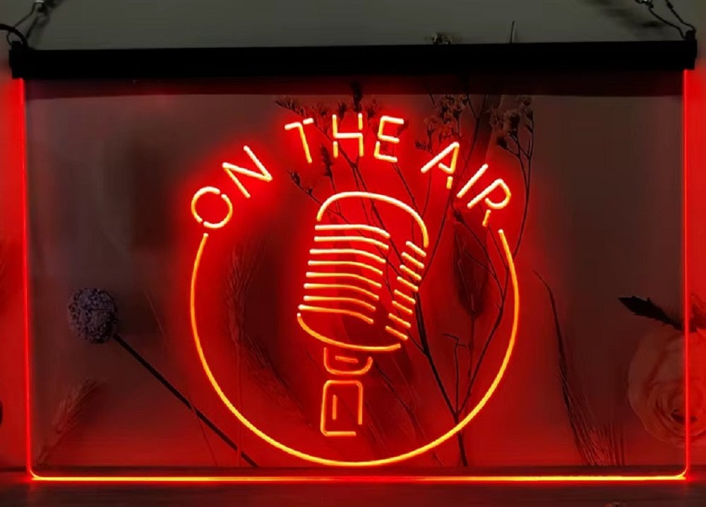 On The Air Mic Led Neon Sign Home Studio Room Audio Radio Studio Decor