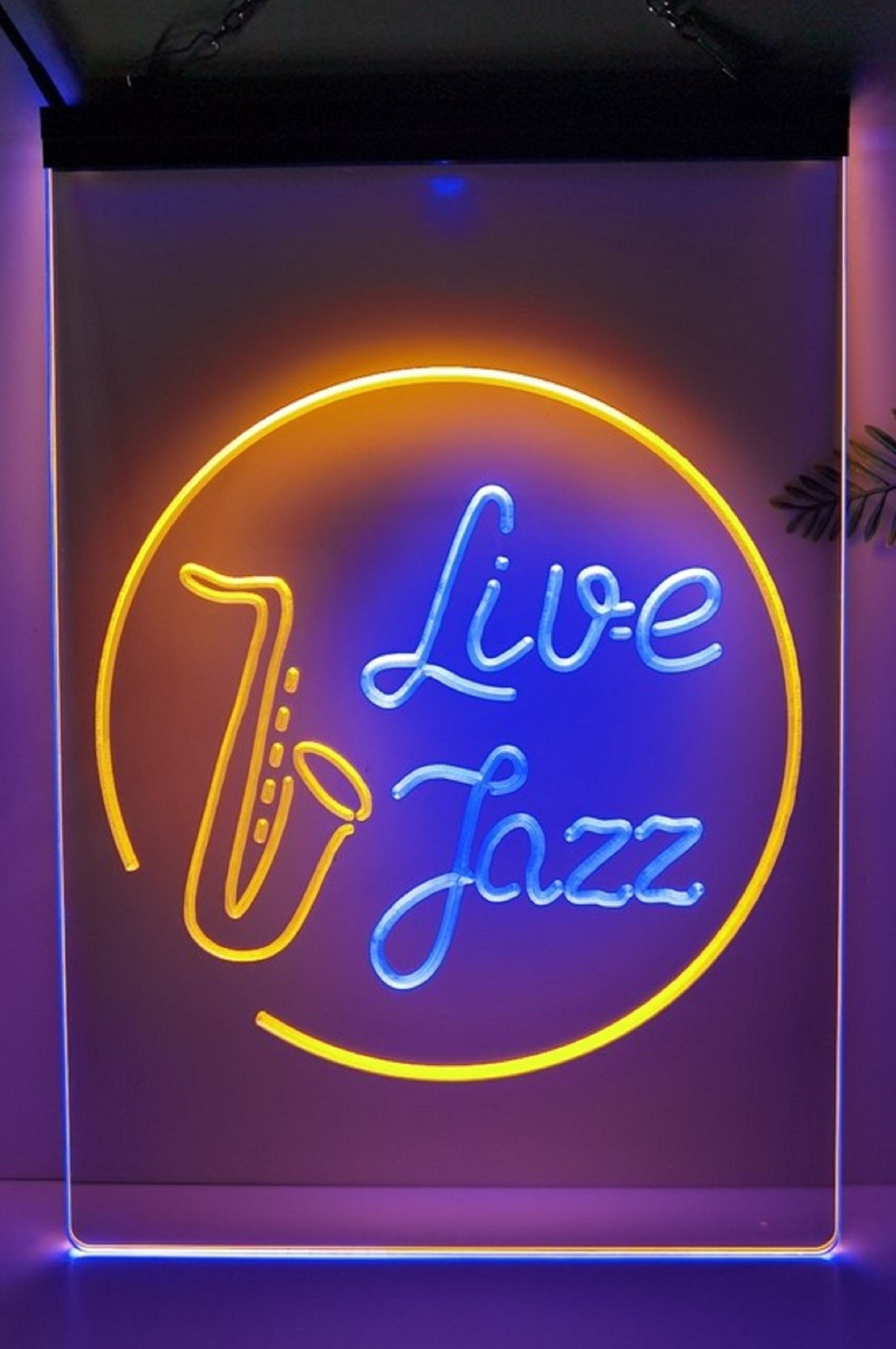 Live Jazz Led Neon Sign Dual Color Home Music Room Studio Music Shop Decor