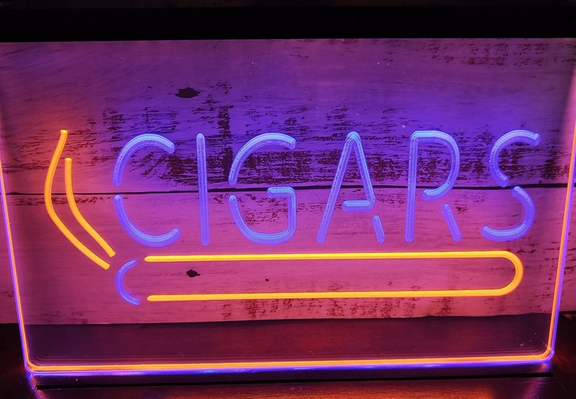 Cigars Smoking Led Neon Sign Dual Color Cigar Lounge Cigar Vape Smoke Shop Decor