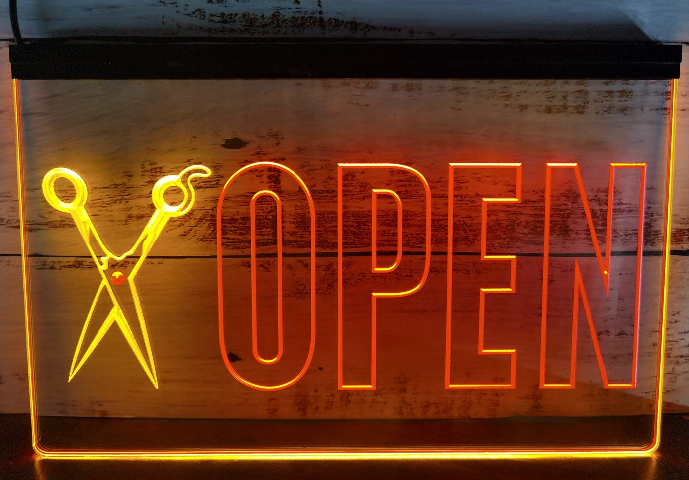 Barber Salon Open Led Neon Sign Dual Color Barber Shop Haircut Salon Decor