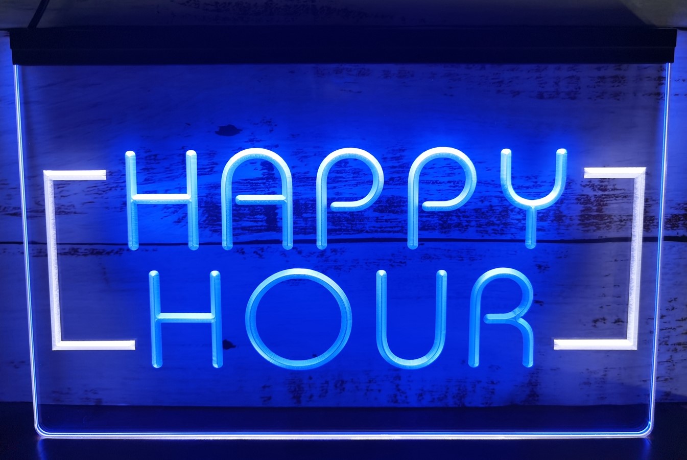 Happy Hour Led Neon Sign Dual Color Home Restaurant Coffee Shop Decor