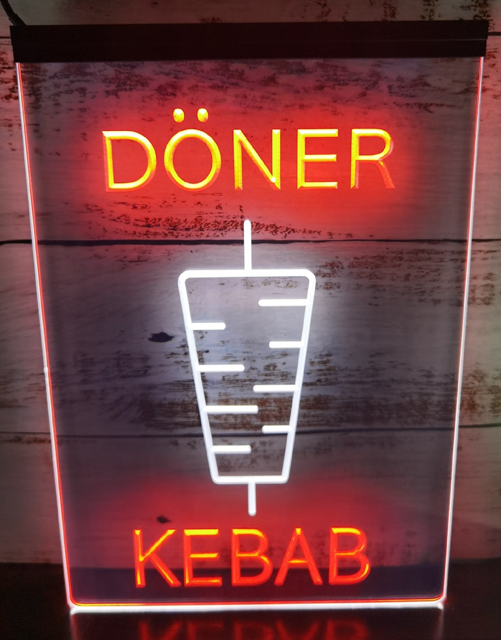 Doner Kebab Led Neon Sign Dual Color Kebab Turkish Lebanese Restaurant Decor