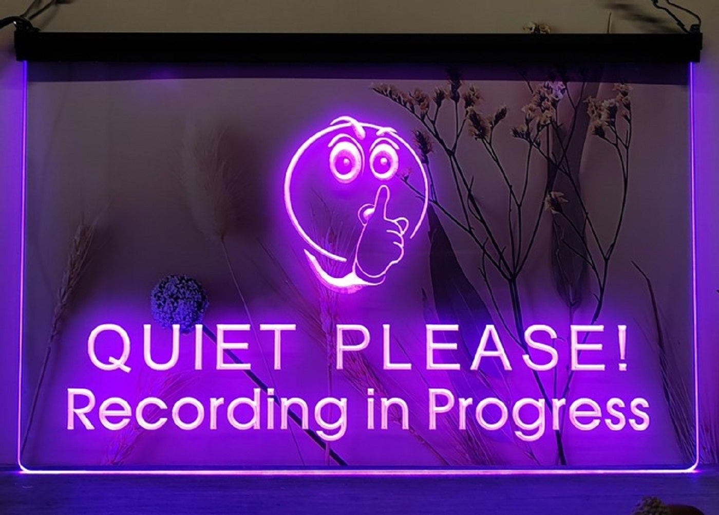 Quiet Please Recording In Progress Led Neon Sign Home Music Room Studio Decor