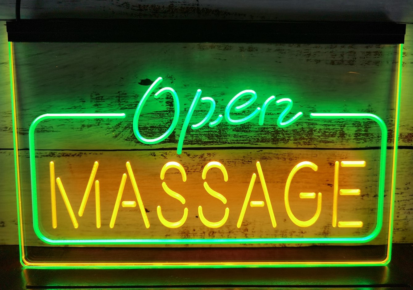 Open Massage Led Neon Sign Dual Color Massage Salon Decor